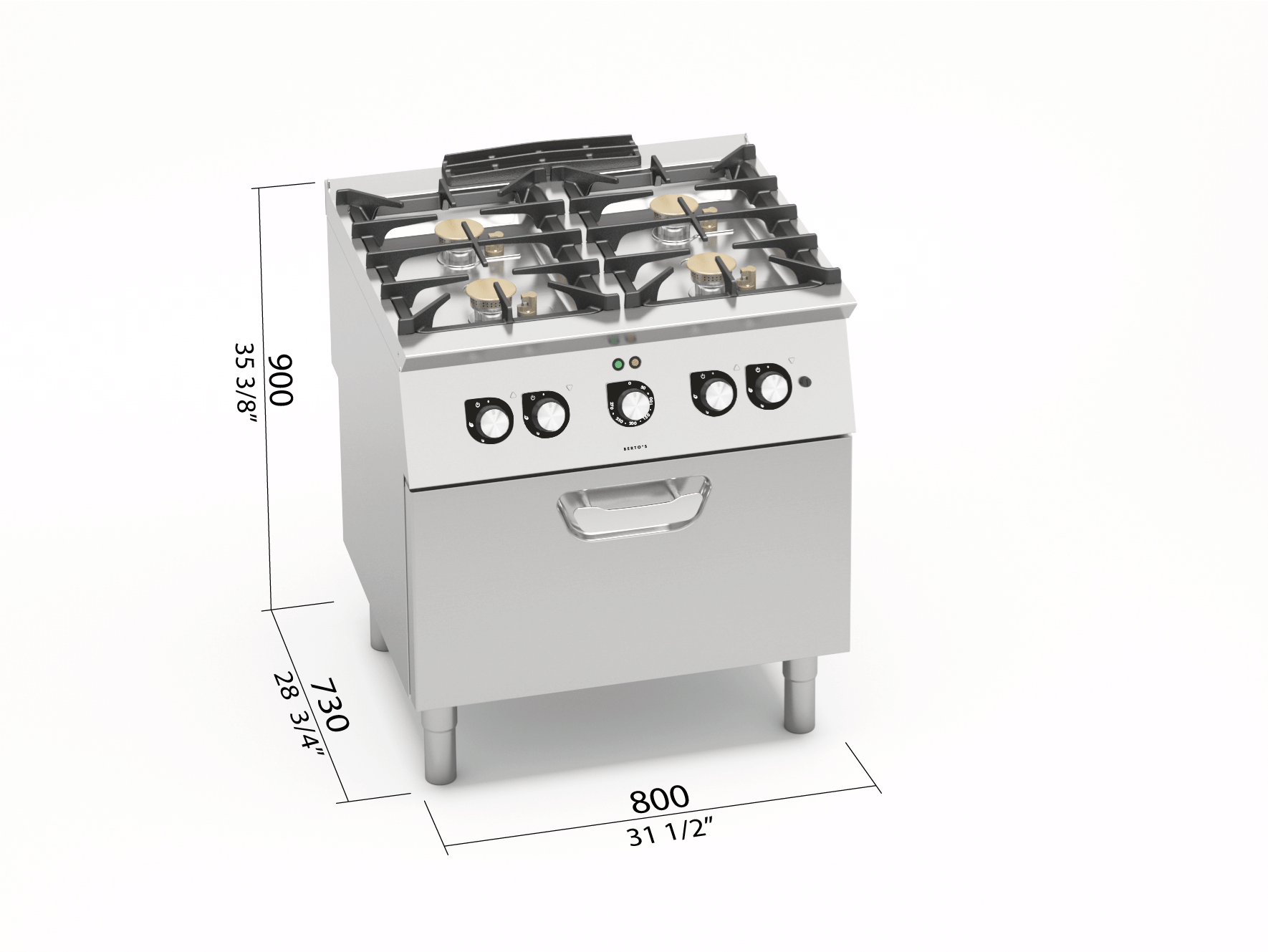 COCINA 2 F GAS+AGUA+HORNO S700 SG7F4+FE2/SC