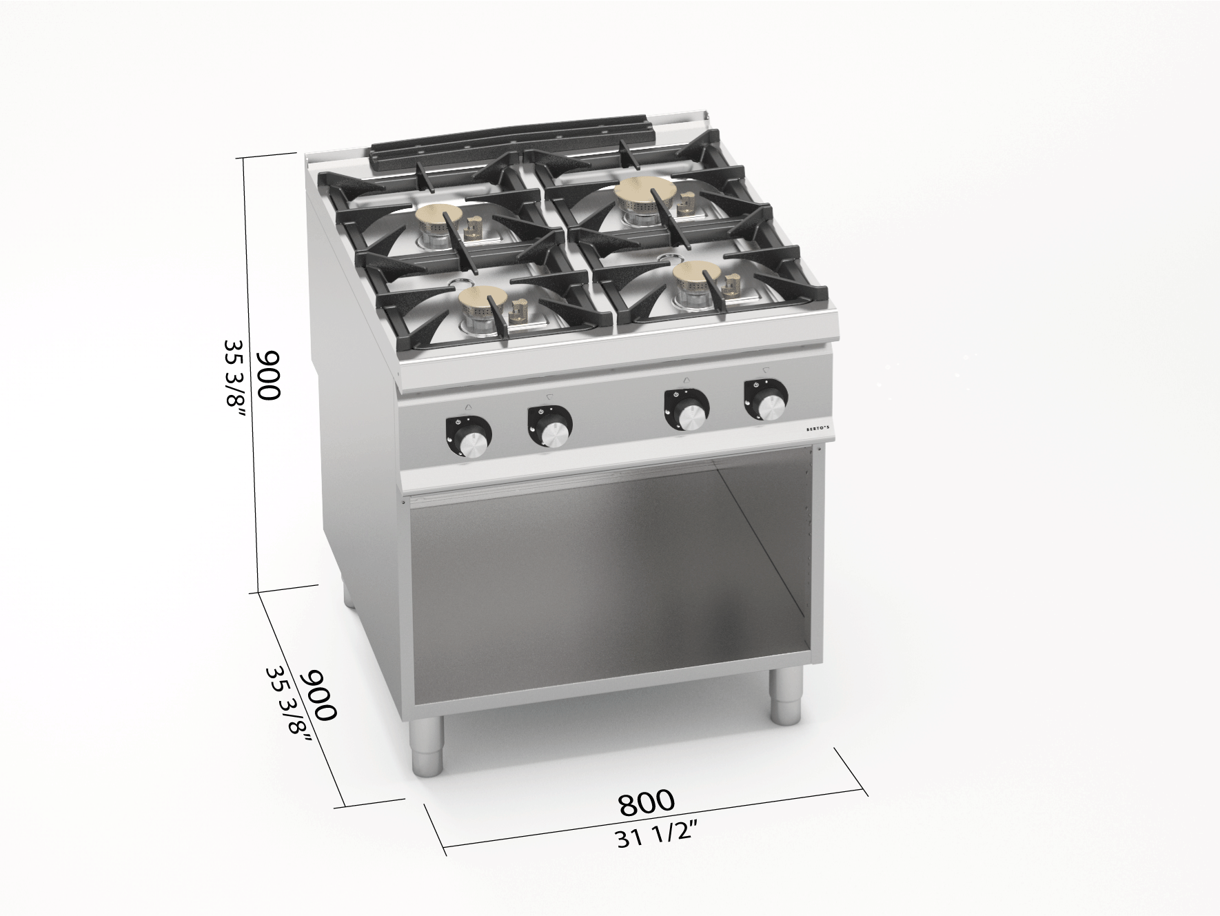 RANGE 4 BURNERS GAS DEPTH WATER S900 SG9F4MPS/SC