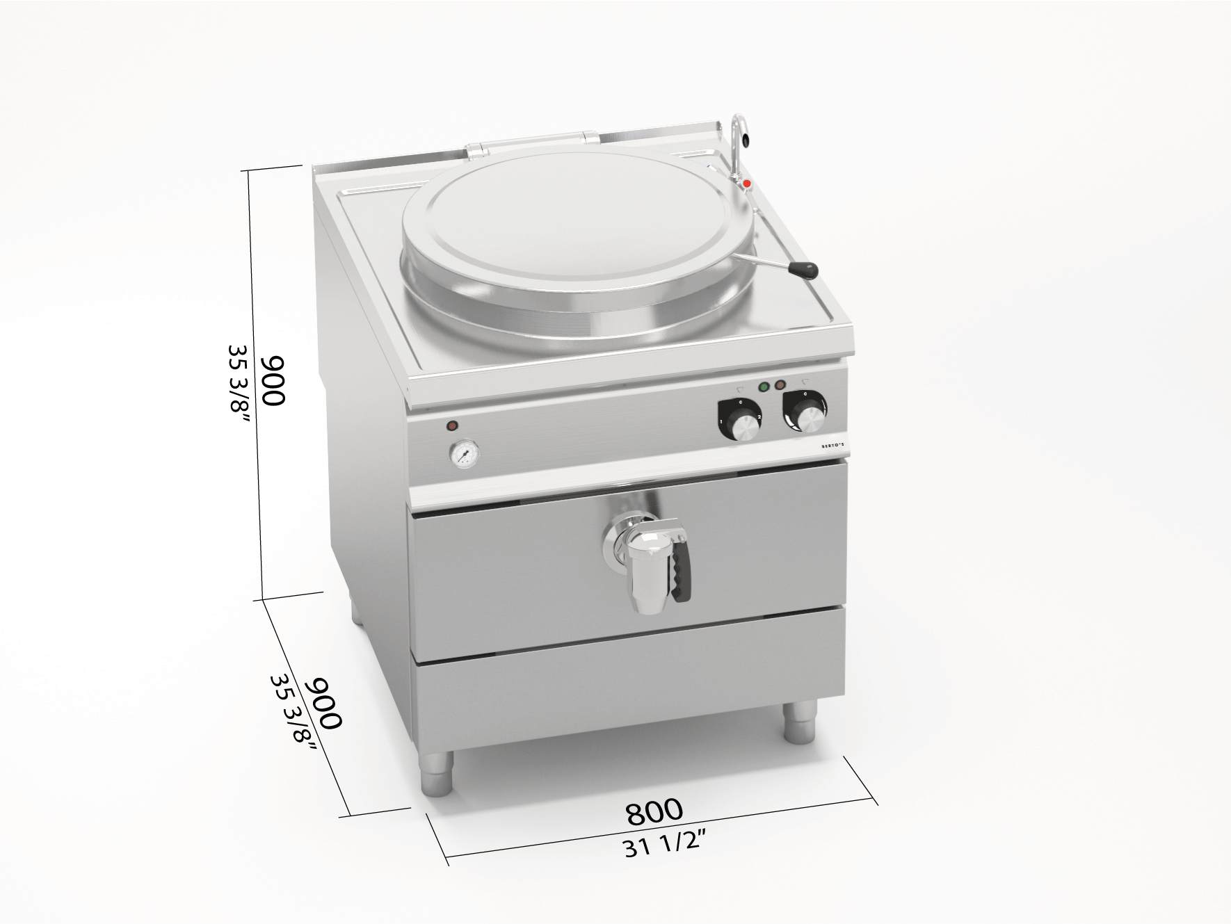 BOILING PAN INDIRECT-HEAT ELECTRIC 100 LITRES S900 SE9P10I