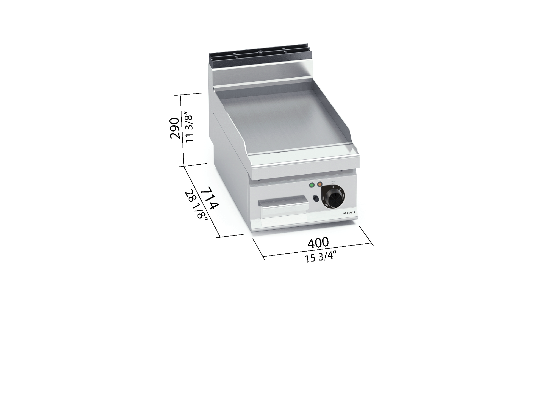 FRY-TOP LISO EL ACERO RECTIFICADO SOBREMESA E7FL4BP