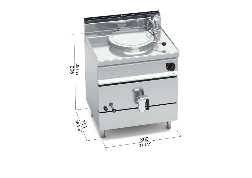 BOILING PAN GAS INDIRECT-HEAT 50 LITRES G7PI