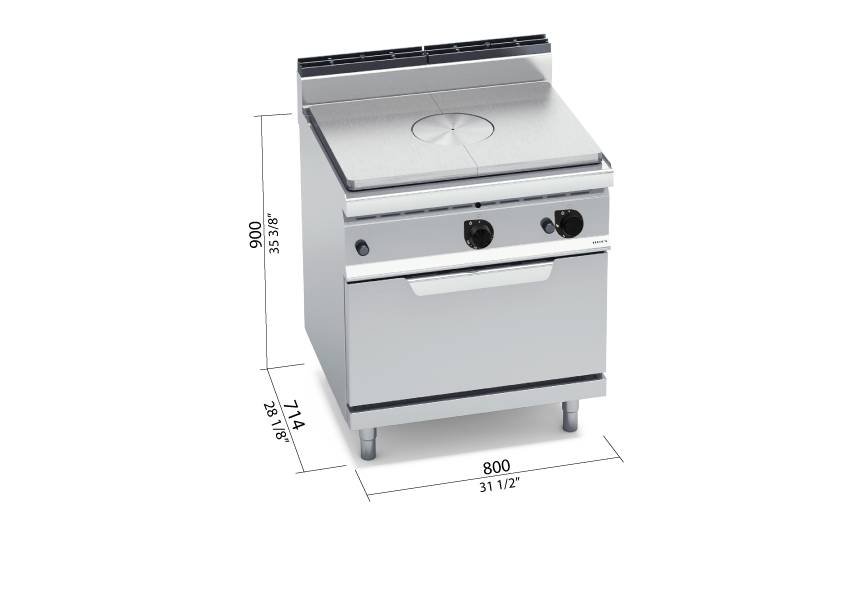 PLACA RADIANTE + HORNO GN 2/1 MODELO G7TP+FG