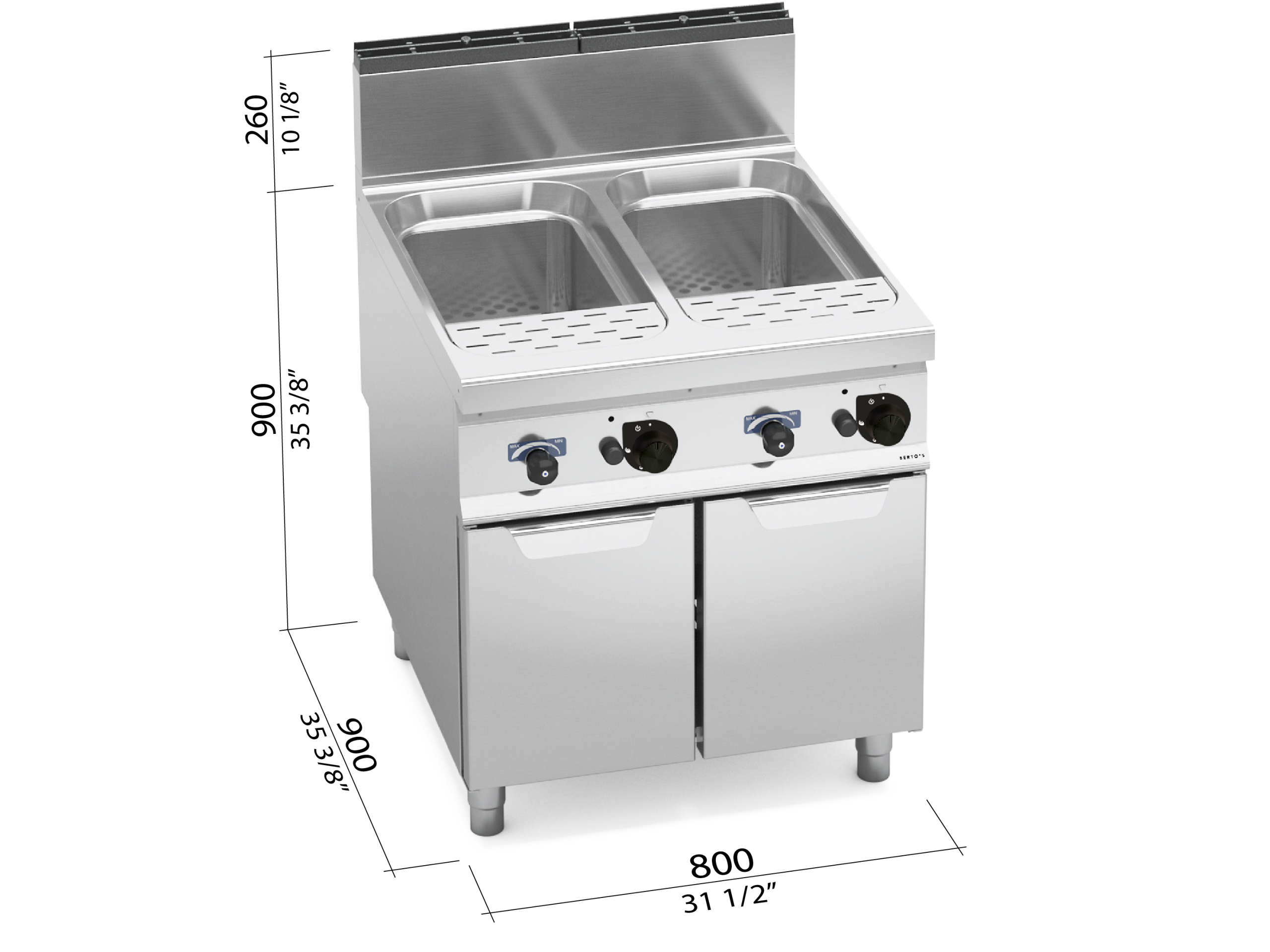 CUECEPASTAS A GAS 80 LITROS M900 G9CP80