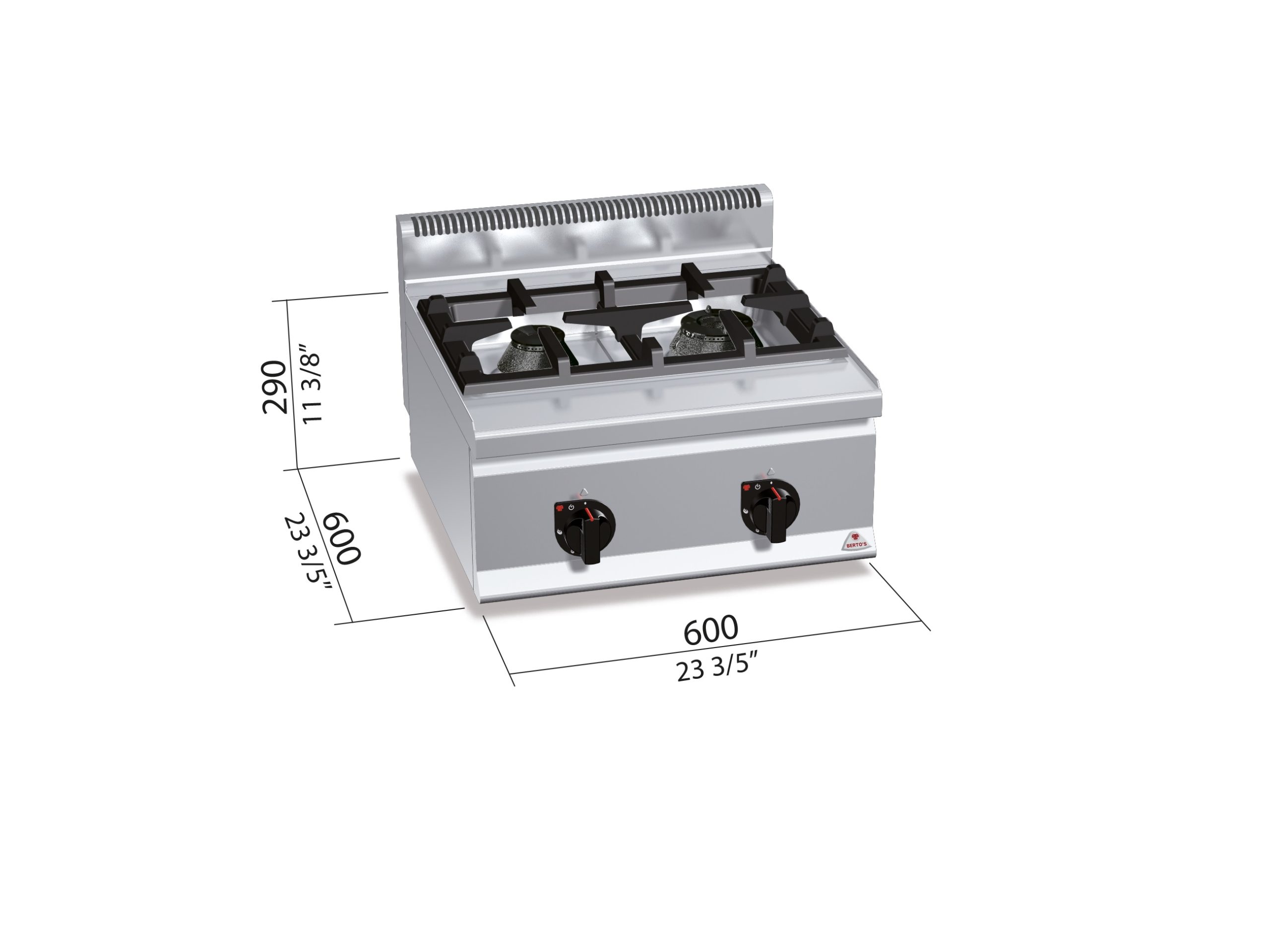 COCINA 600 MODELO G6F2BH6 "2F SOBREMESA GAS"