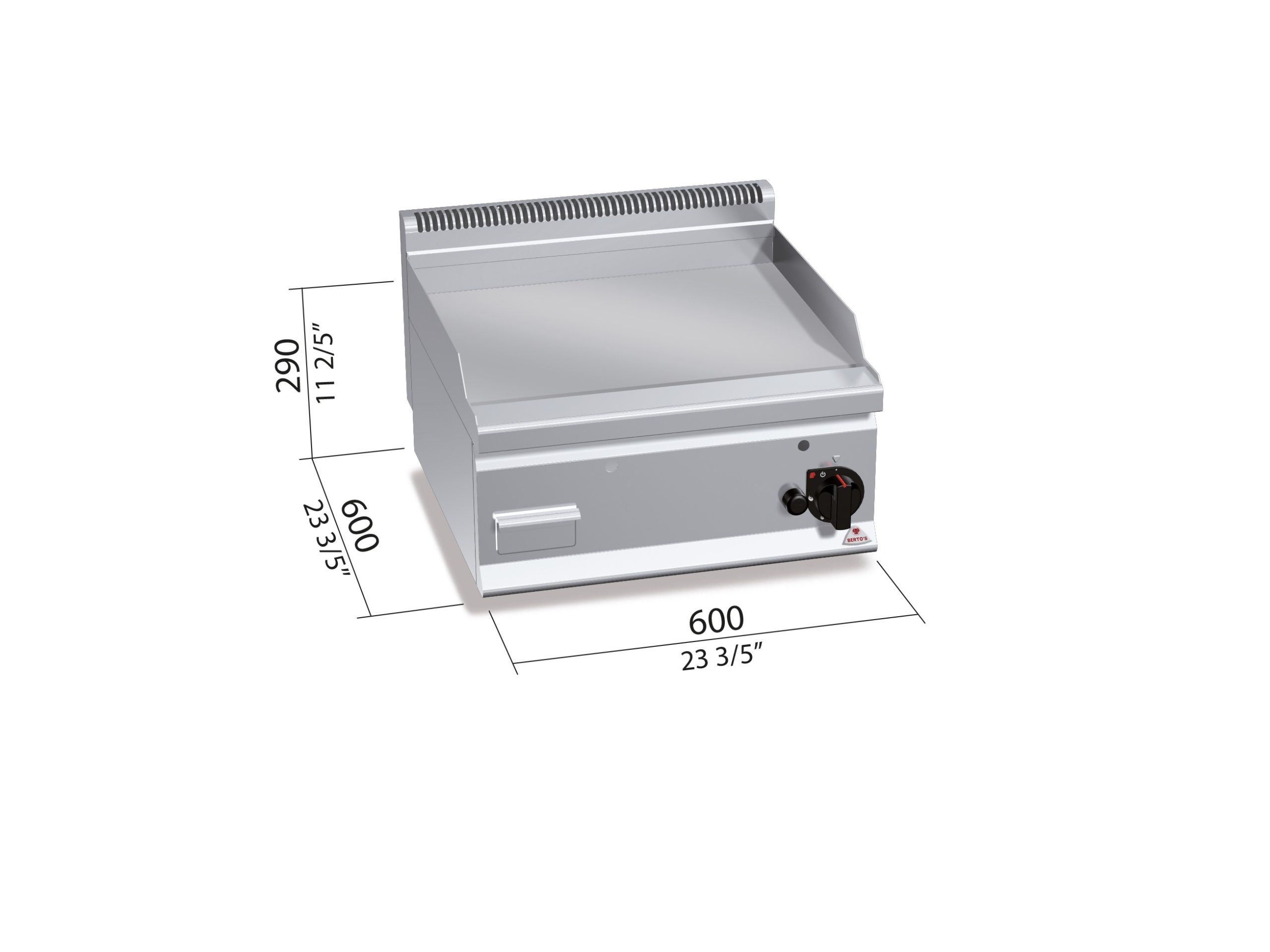 FRYTOP 600 MODELO G6FL6B/CR "CROMO DURO GAS"