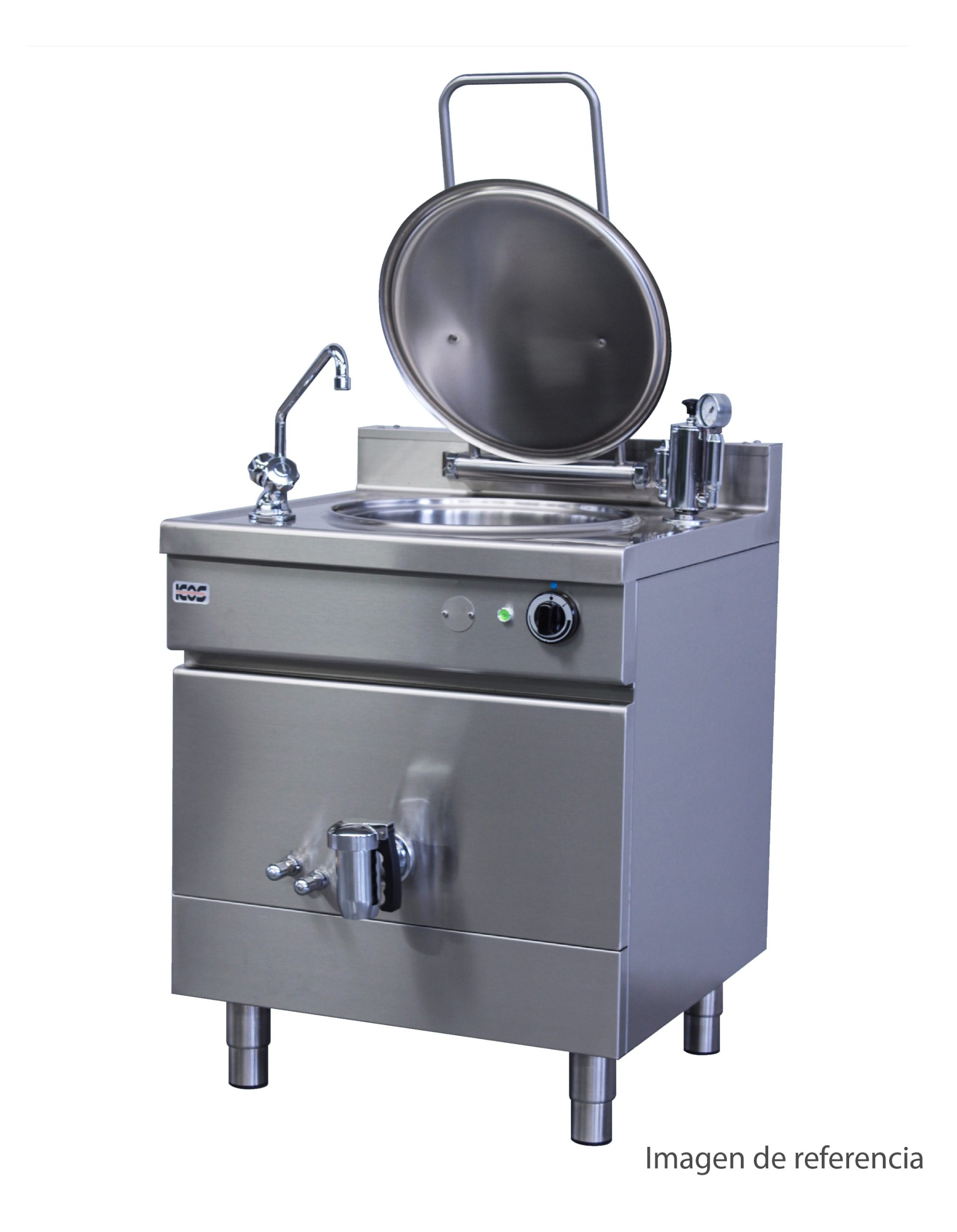 BOILING PAN SQUARE FIXED INDIRECT-HEAT ELECTRIC 50 LITRES BPFC.IE50