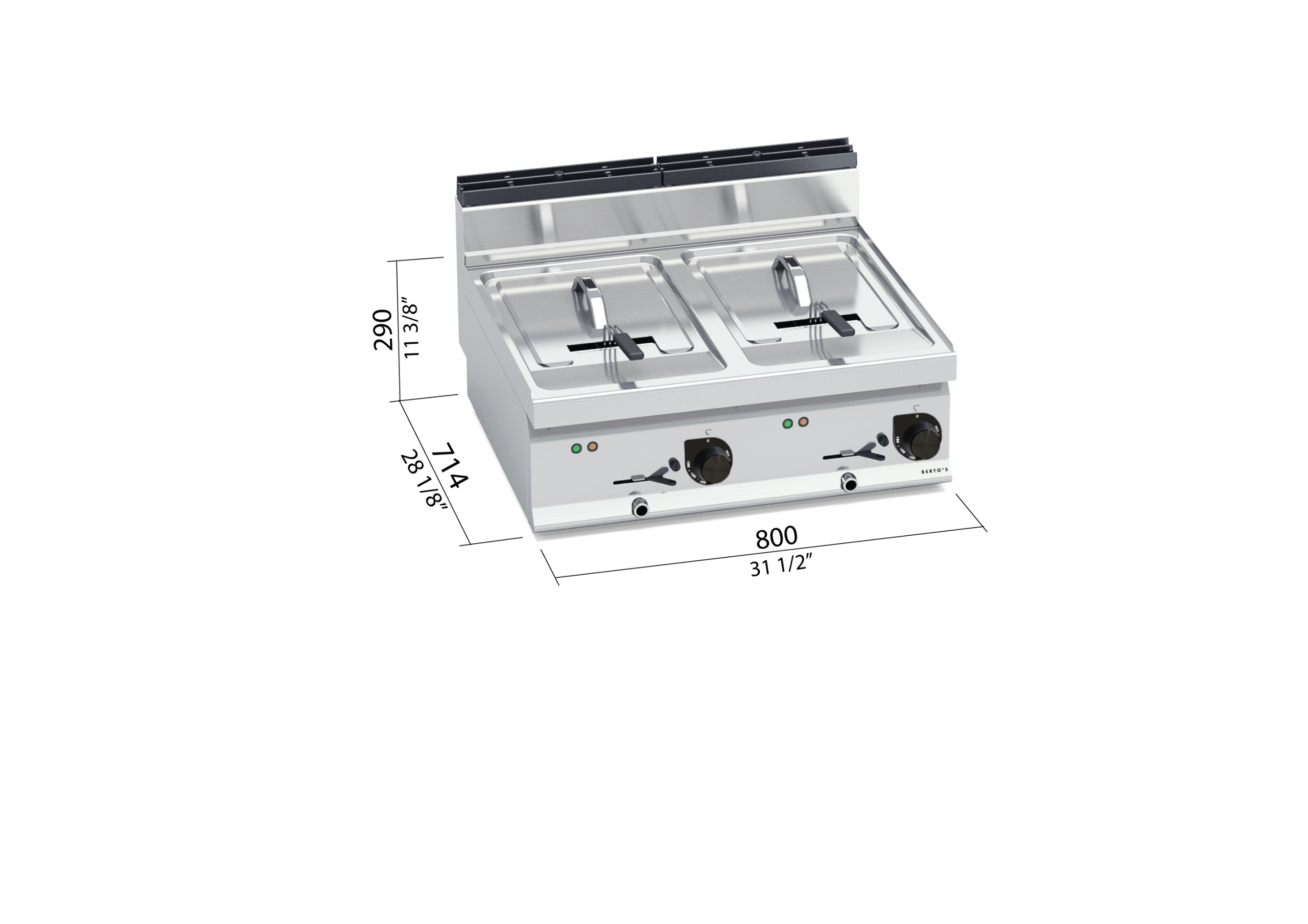 Deep Fryer 700 Model E7F10-8B «10+10L Countertop»
